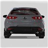 RallyArmor | Black UR Mud Flap White Logo - Mazda3 Hatch 2019-2024