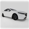 RallyArmor | Black UR Mud Flap White Logo - Mazda3 Hatch 2019-2024