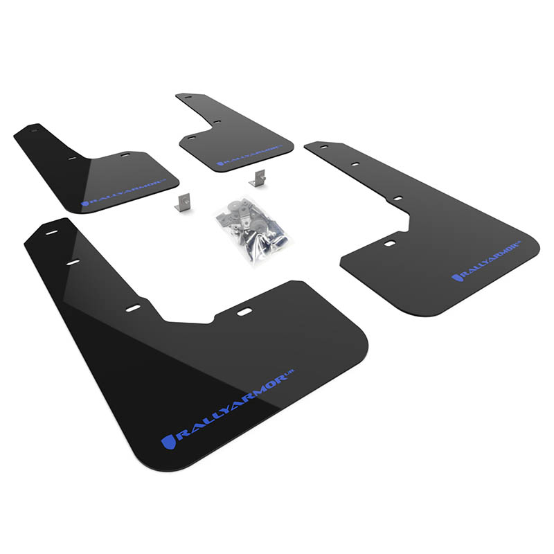RallyArmor | Black UR Mud Flap Blue Logo - Outback Wilderness 2022-2024