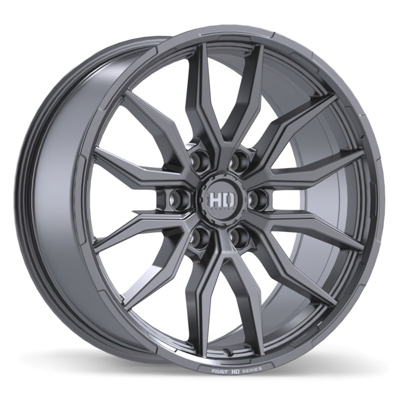 Fast HD | Grit 20x9.0 ET20 - Satin Gunmetal with Milling