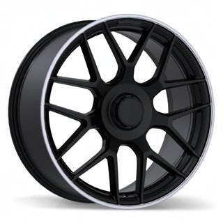 Replika | R272 20x8.5 ET48 - Satin Black with Machined Lip