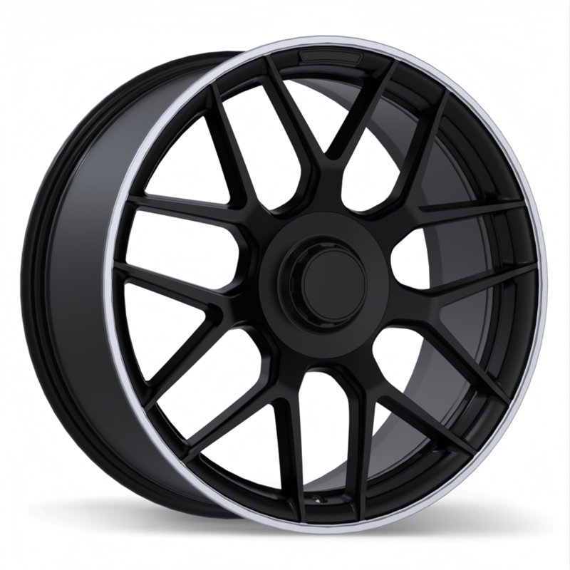 Replika | R272 20x8.5 ET48 - Satin Black with Machined Lip