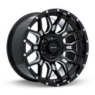RTX | Claw 20x9.0 ET18 - Gloss Black Milled with Rivets