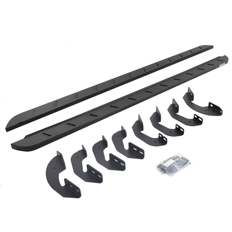 Go Rhino | RB10 Slim Line Running Boards with Mounting Brackets Kit - Crew Max - Tundra 2007-2021