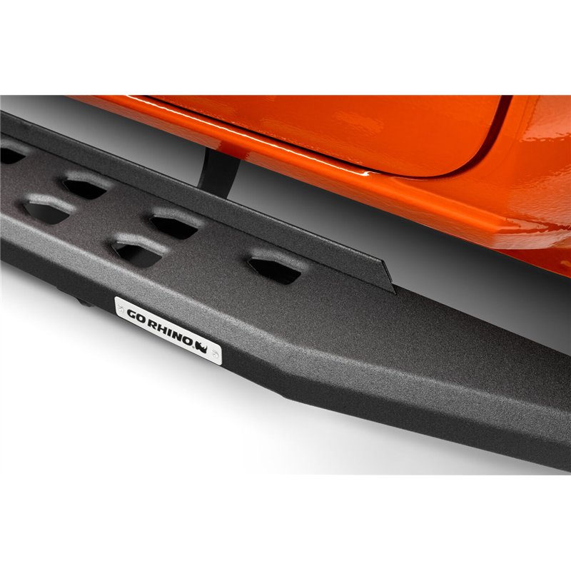 Go Rhino | RB20 Slim Line Running Boards w Brackets Kit - Double Cab Only - Tundra 2007-2021