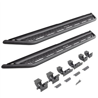 Go Rhino | Dominator Xtreme D6 Side Steps with Rocker Panel Mounting Brackets Kit - Wrangler (JL) 2018-2025