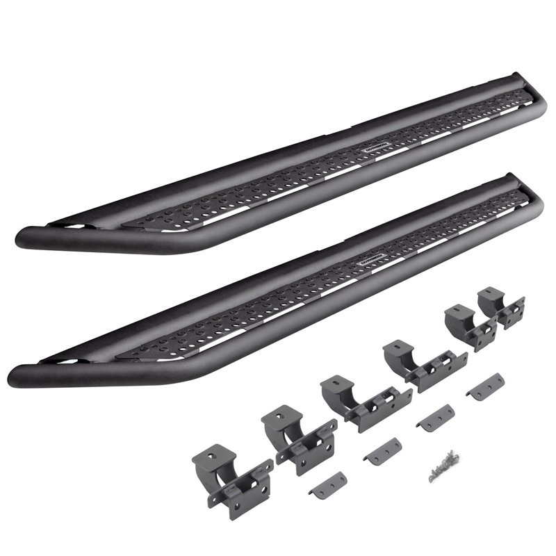 Go Rhino | Dominator Xtreme D6 Side Steps with Rocker Panel Mounting Brackets Kit - Wrangler (JL) 2018-2025