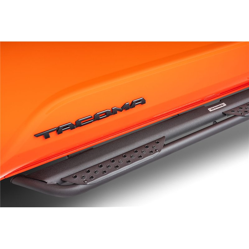 Go Rhino | Dominator Xtreme DT Side Steps with Rocker Panel Mounting Bracket Kit-Double Cab - Tacoma 2.4T 2024-2025