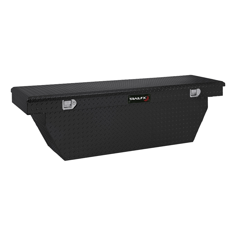 TrailFX | Crsovr Deep Sgl Lid Pwdr Ctd Black 16 Gauge Alum 69x19.25x19.5 Cap W/Tray - Chevrolet / Dodge 2000-2025