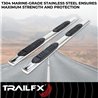 TrailFX | 5 Inch Oval Straight Pol Stainless Steel Rocker Panel Mount - F-250 / F-350 2000-2016