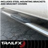 TrailFX | 5 Inch Oval Straight Pol Stainless Steel Rocker Panel Mount - F-250 / F-350 2000-2016