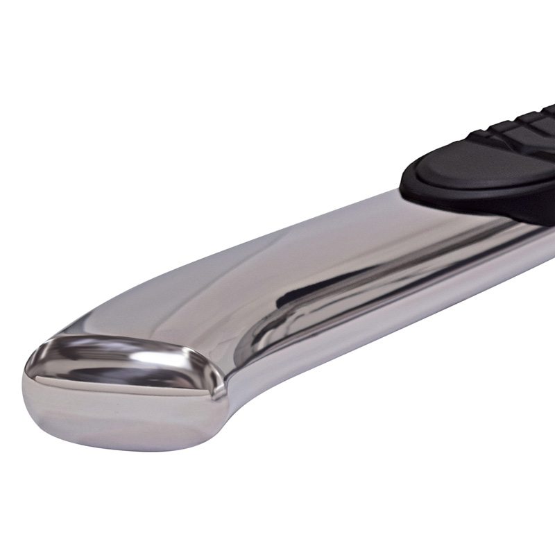 TrailFX | 5 Inch Oval Bent Pol Stainless Steel Rocker Panel Mount - F-150 / F-250 / F-350 2015-2025