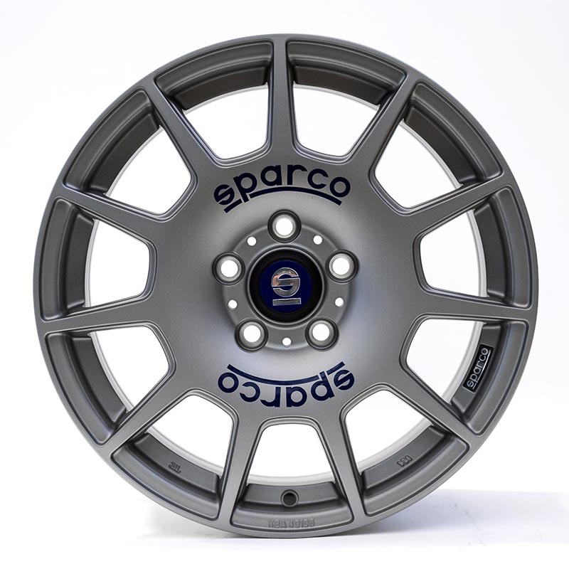 SPARCO | Terra 17x7.5 ET45 - Matt Silver Tech Blue Lettering