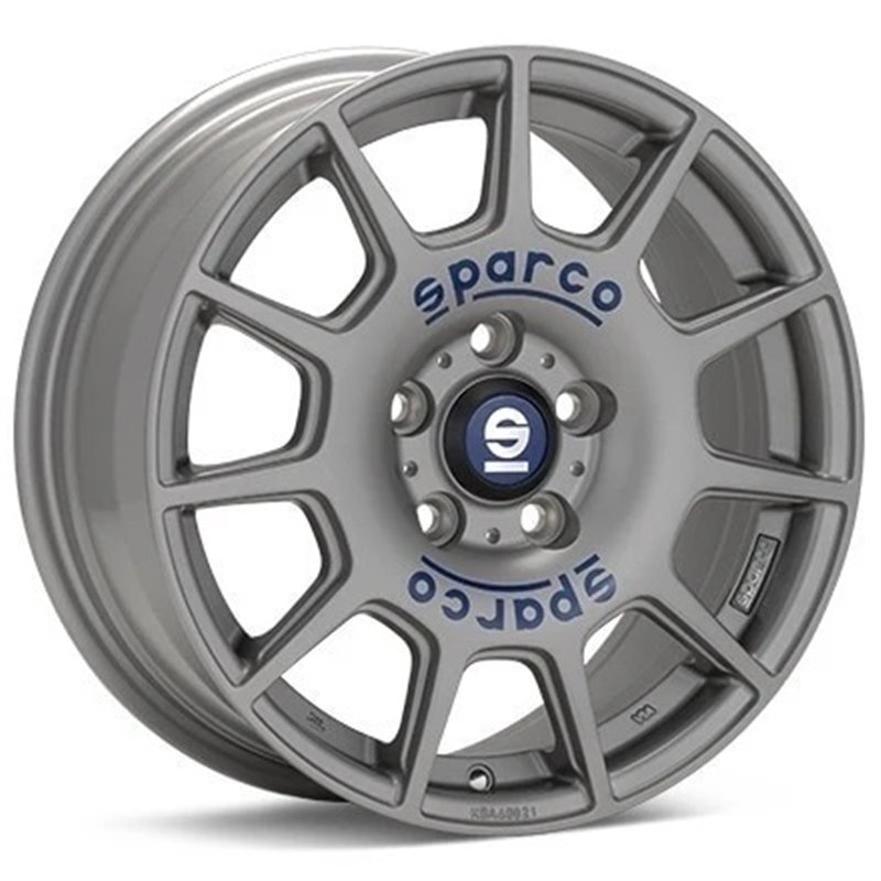SPARCO | Terra 18x8 ET35 - Matt Silver Blue Lettering
