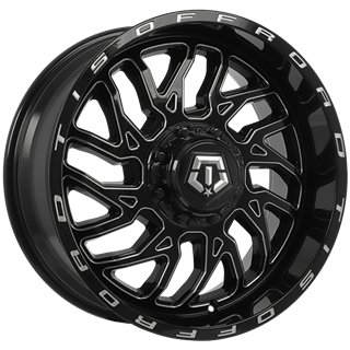 TIS Wheels | 544 22x10.0 ET10 - Gloss Black - Milled Edge