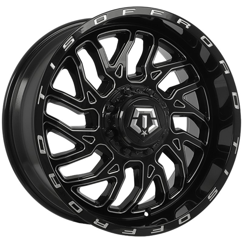 TIS Wheels | 544 22x10.0 ET-19 - Gloss Black - Milled Edge