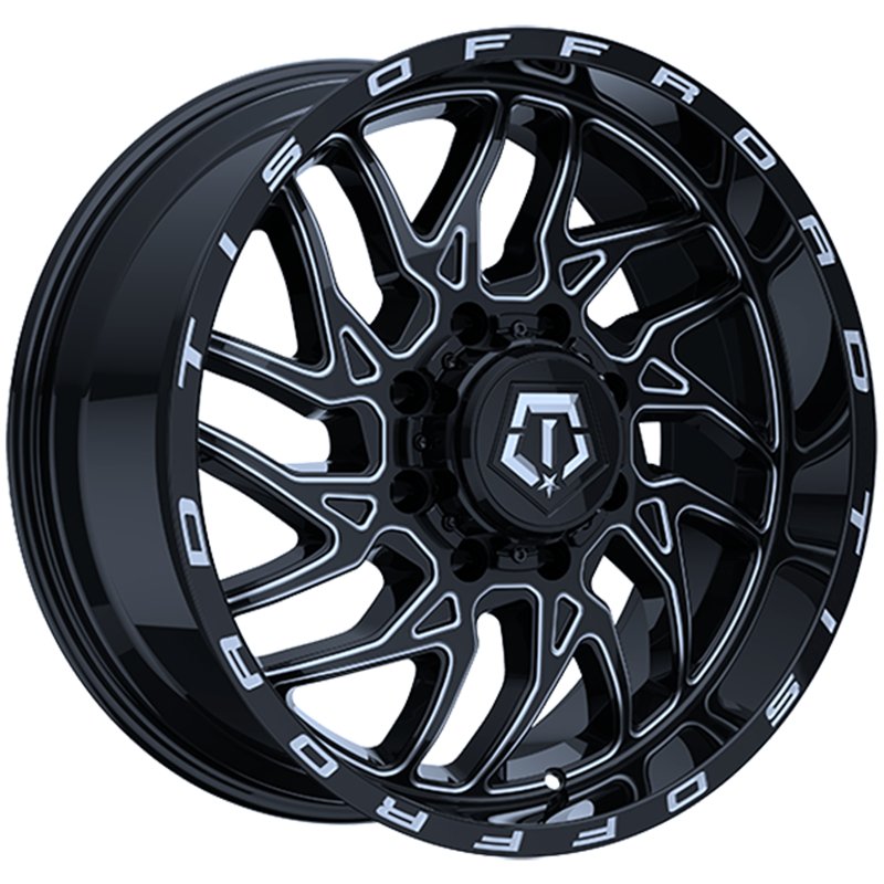 TIS Wheels | 544 22x10.0 ET-19 - Gloss Black - Milled Edge