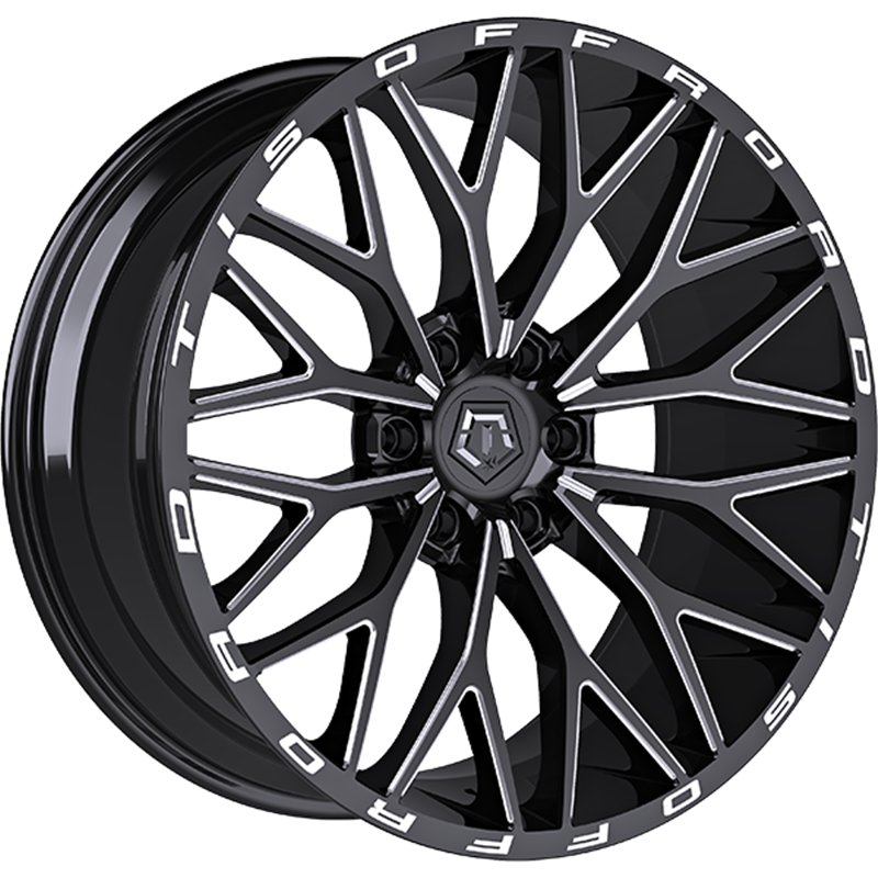 TIS Wheels | 566 22x12.0 ET-44 - Gloss Black - Milled Edge