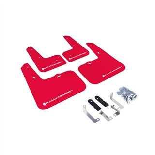 RallyArmor | RED Mud flap White logo - Veloster 12-18