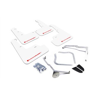 RallyArmor | White Mud Flap Red Logo - WRX / STI 2015-2021