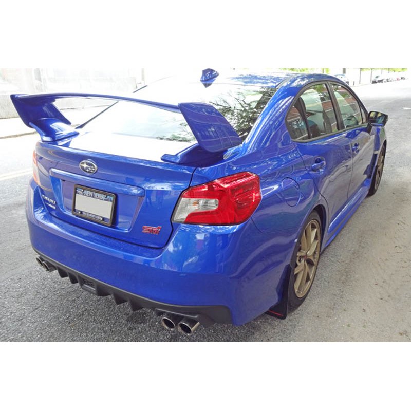 RallyArmor | White Mud Flap Red Logo - WRX / STI 2015-2021