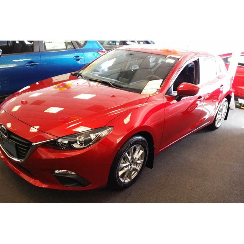 RallyArmor | Red Mud flap White logo - Mazda3 2014-2018