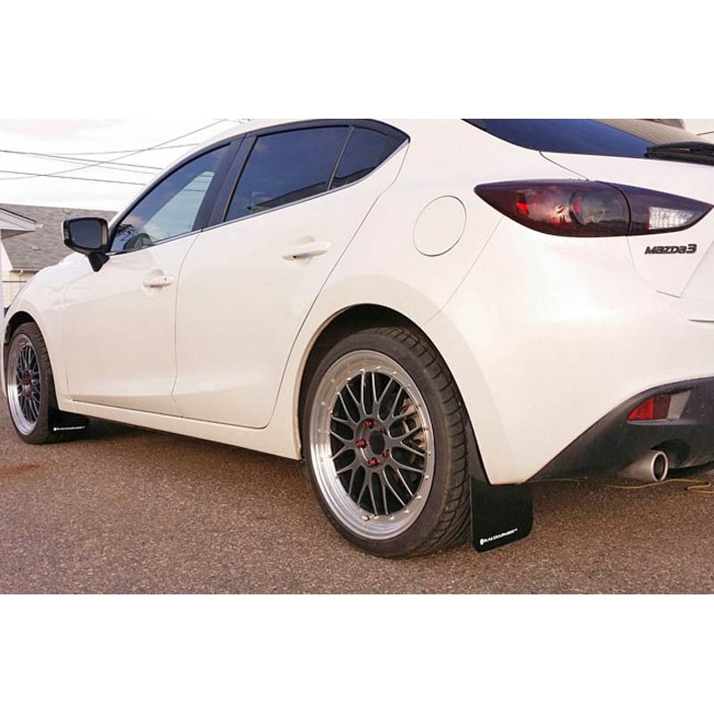 RallyArmor | Red Mud flap White logo - Mazda3 2014-2018