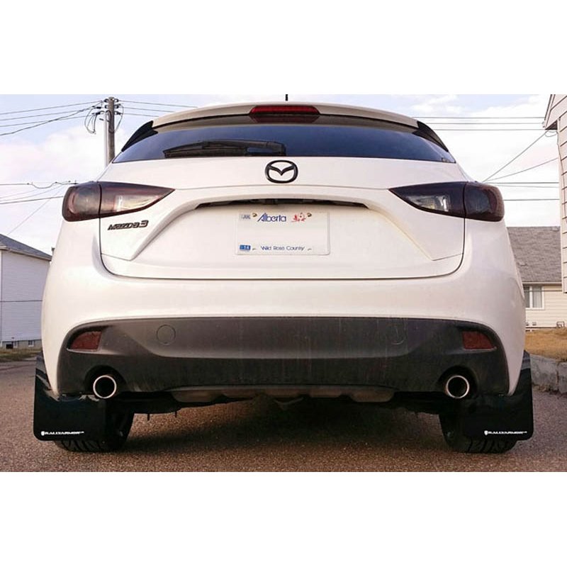 RallyArmor | Red Mud flap White logo - Mazda3 2014-2018