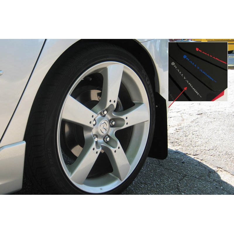 RallyArmor | Mud flap Silver logo - Mazda3 04-09 / Mazdaspeed3 07-09