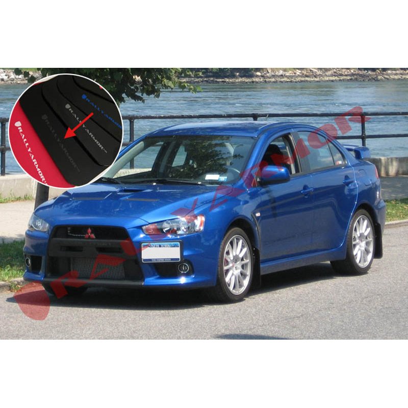 RallyArmor | Mud flap Grey logo - EVO X 2008-2015
