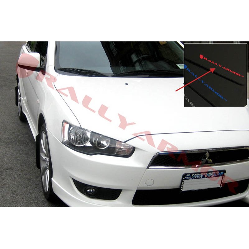 RallyArmor | Mud flap Red logo - Lancer 2007-2017