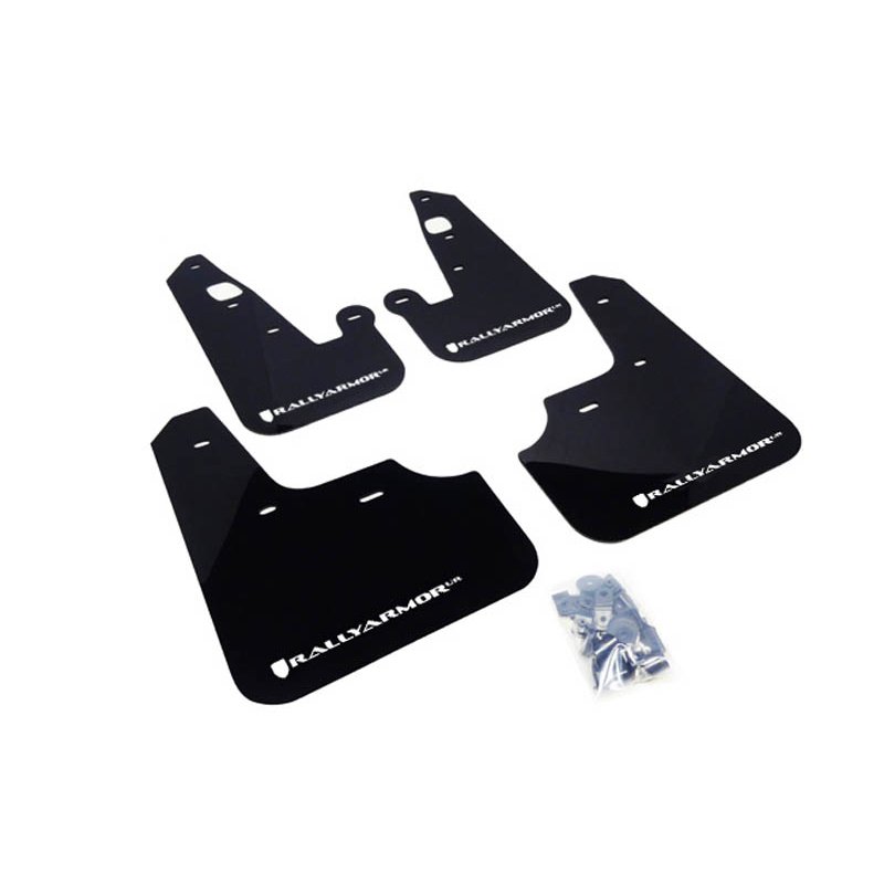 RallyArmor | Mud flap White logo - Lancer 2007-2017