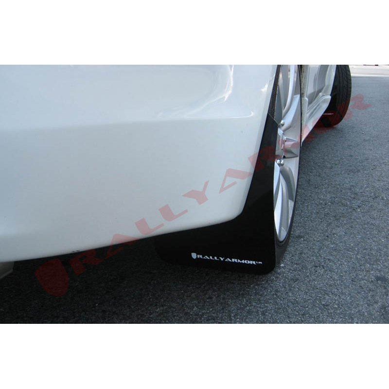 RallyArmor | Mud flap White logo - Lancer 2007-2017