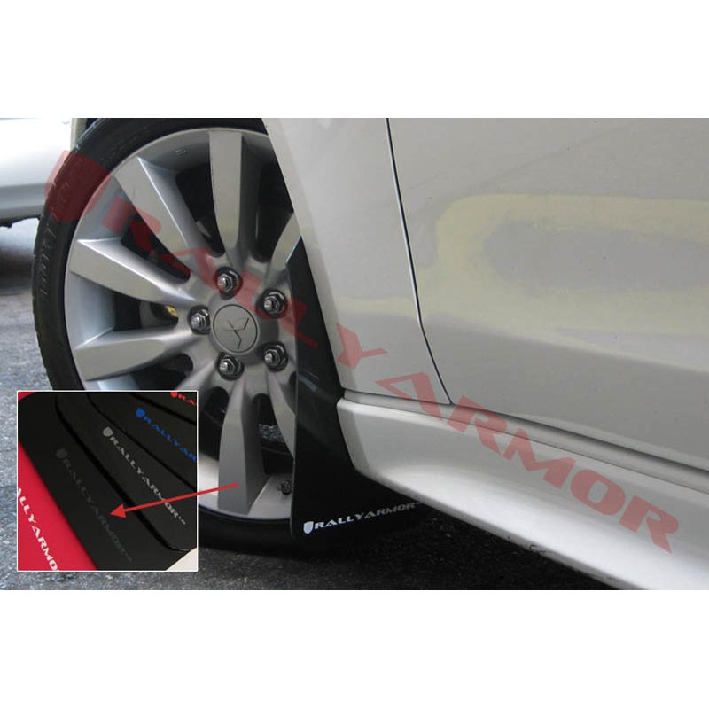 RallyArmor | Mud flap Grey logo - Lancer 2007-2017