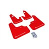 RallyArmor | Red Mud flap White logo - Lancer 2007-2017