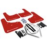 RallyArmor | Red Mud Flaps White Logo - Fiesta ST 2014-2019