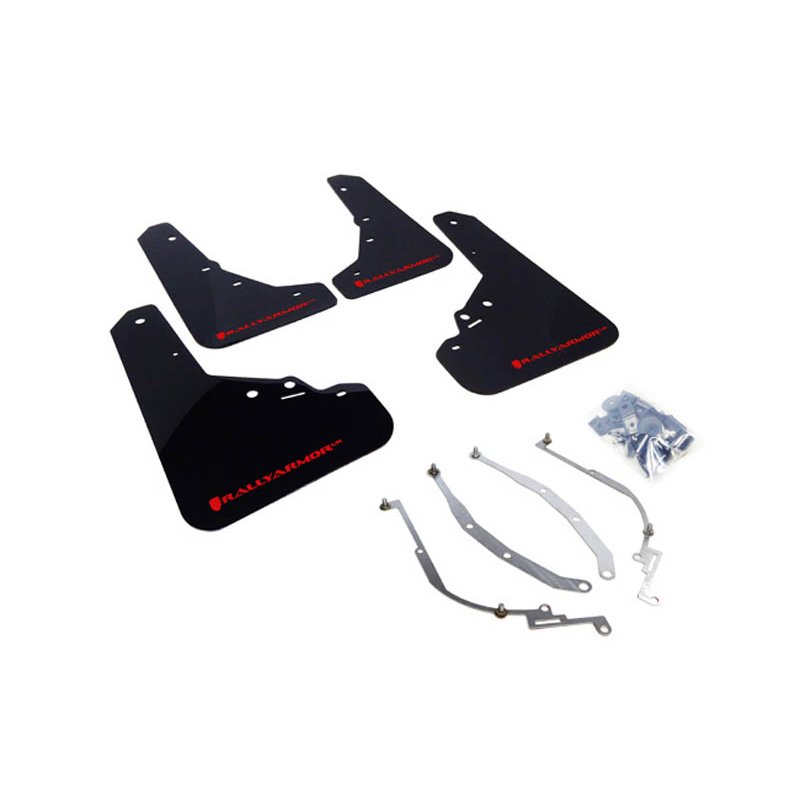 Rallyarmor | Mud flap Red Logo - Fiat 500 / Abarth 2012-2018