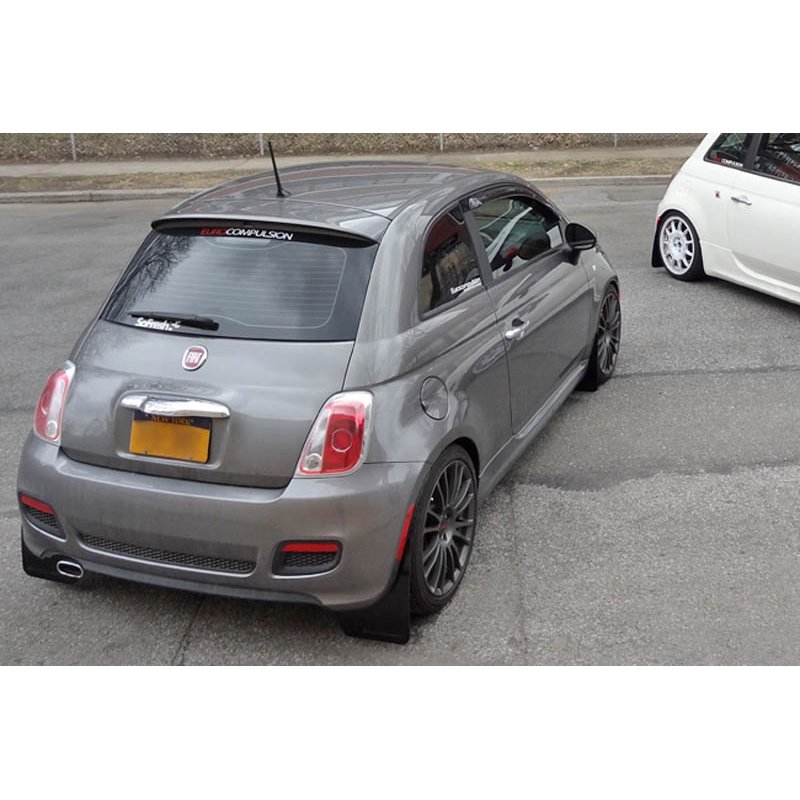 Rallyarmor | Mud flap Red Logo - Fiat 500 / Abarth 2012-2018