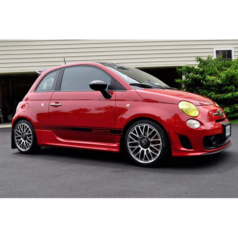 Rallyarmor | Mud flap Red Logo - Fiat 500 / Abarth 2012-2018