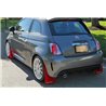Rallyarmor | Red Mud flap White Logo - Fiat 500 / Abarth 2012-2018