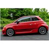 Rallyarmor | Red Mud flap White Logo - Fiat 500 / Abarth 2012-2018
