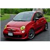 Rallyarmor | Red Mud flap White Logo - Fiat 500 / Abarth 2012-2018