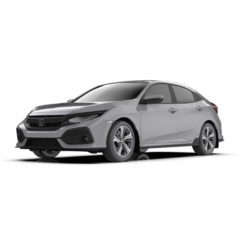 RallyArmor | Mud flap Grey logo - Civic Sport / Sport Touring Hatch 2017-2021