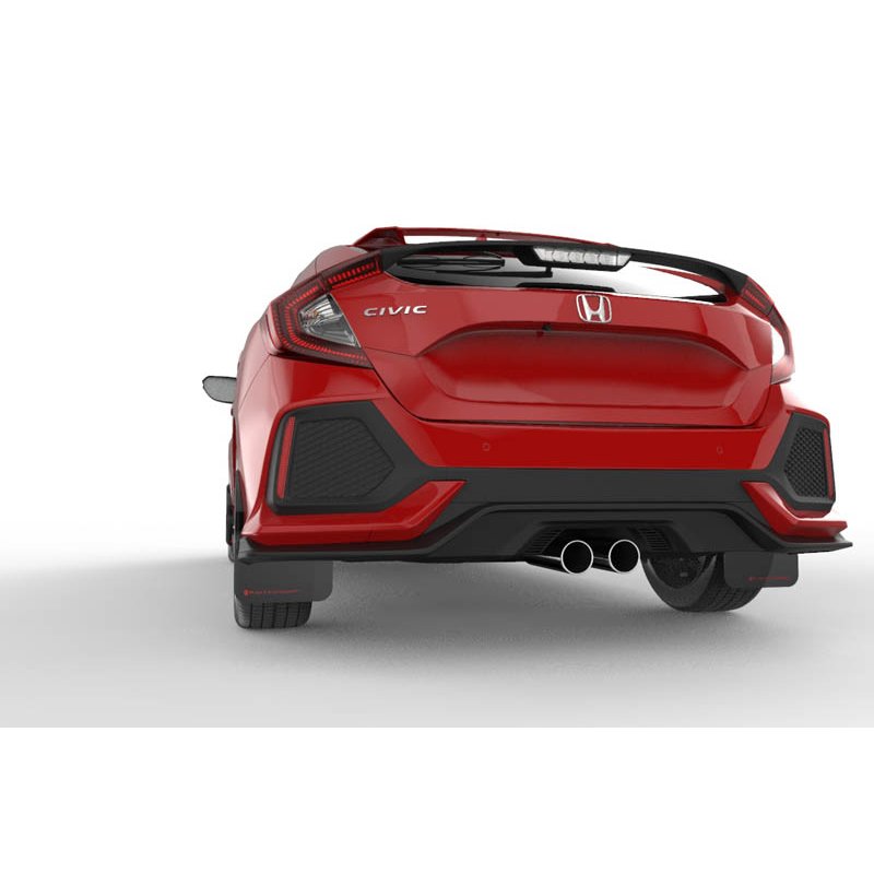 RallyArmor | Mud flap Red logo - Civic Sport / Sport Touring Hatch 2017-2021