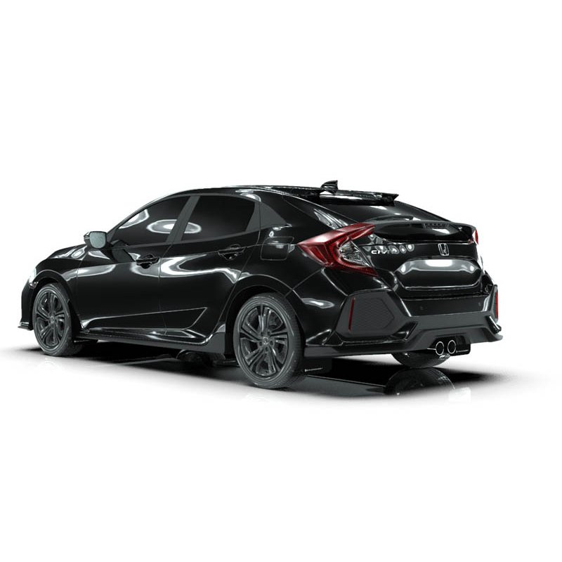 RallyArmor | Mud flap White logo - Civic Sport / Sport Touring Hatch 2017-2021