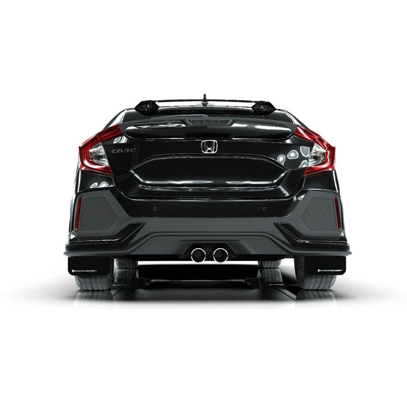 RallyArmor | Mud flap White logo - Civic Sport / Sport Touring Hatch 2017-2021
