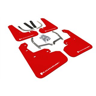 RallyArmor | Red Mud Flaps White logo - Impreza 4D/5D 2017-2023