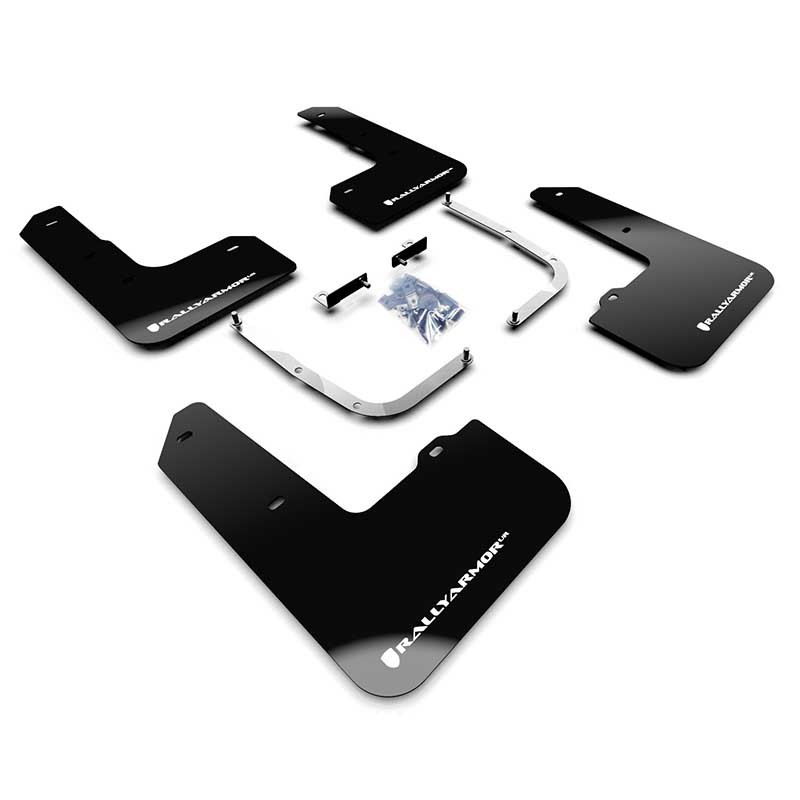 RallyArmor | Mud flap White Logo - Veloster N 2019-2022