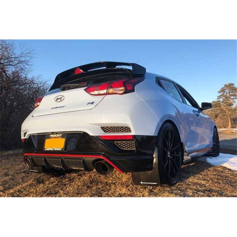 RallyArmor | Mud flap White Logo - Veloster N 2019-2022