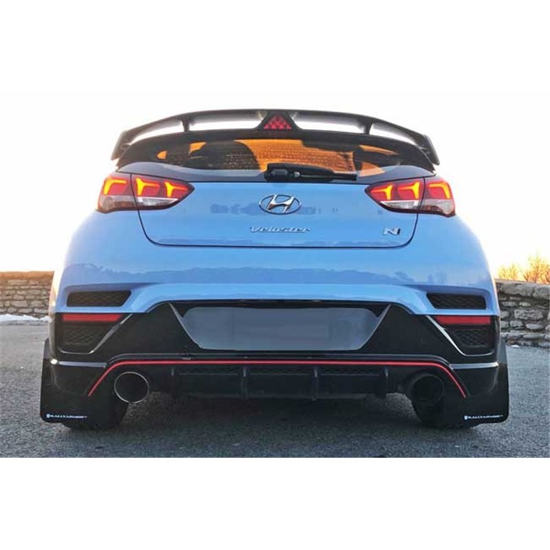 RallyArmor | Mud flap White Logo - Veloster N 2019-2022